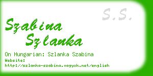 szabina szlanka business card